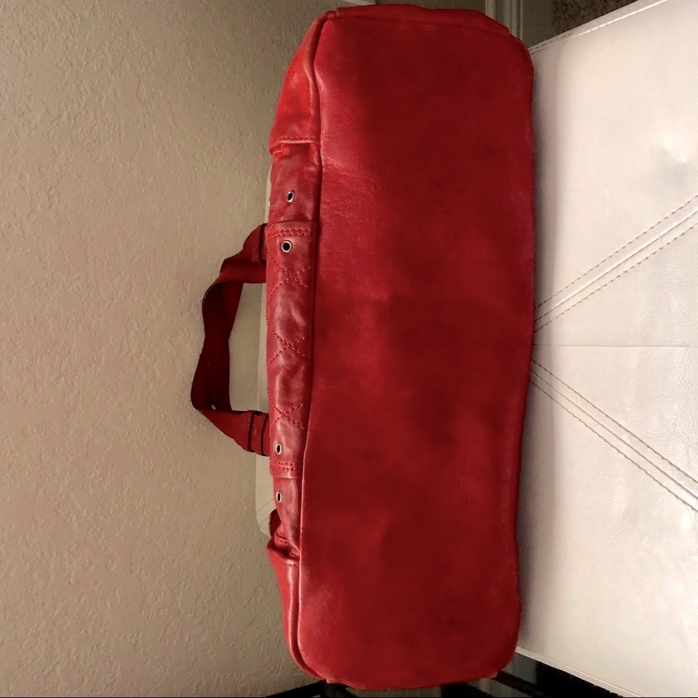 AUTHENTIC Large Juicy Couture Rare Red Leather Purse - Picture 5 of 10